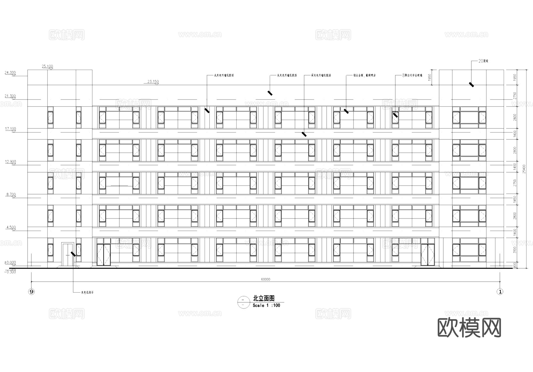 工业厂房建筑CAD施工图cad施工图