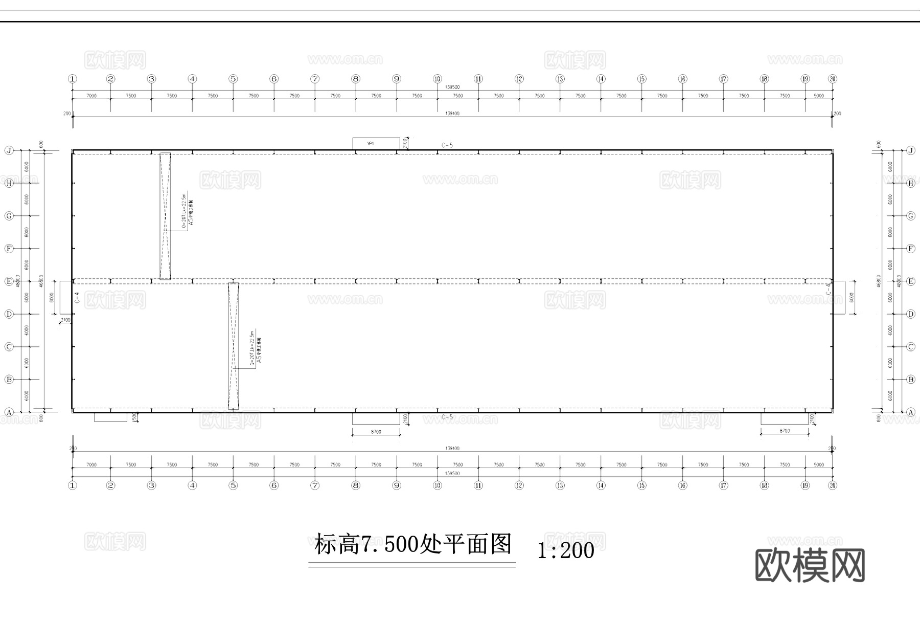 钢结构工业厂房建筑及结构CAD施工图cad施工图