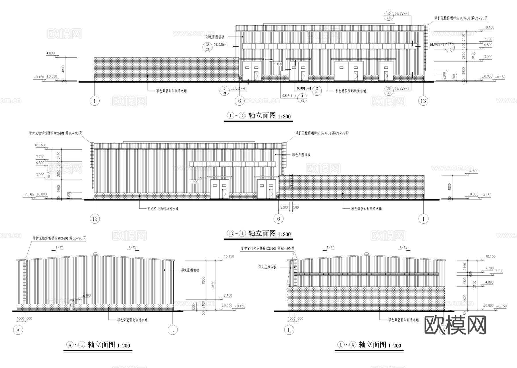工业车间配电间建筑规划CAD施工图集cad施工图