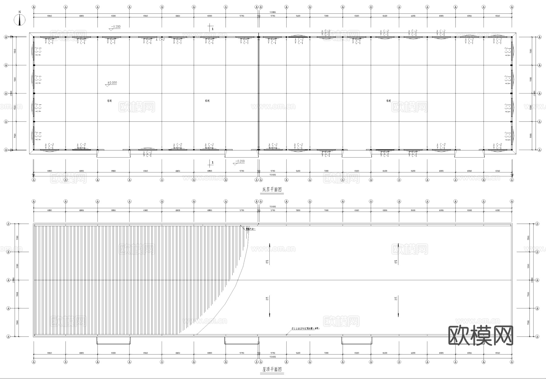 工业厂房办公建筑规划CAD施工图cad施工图