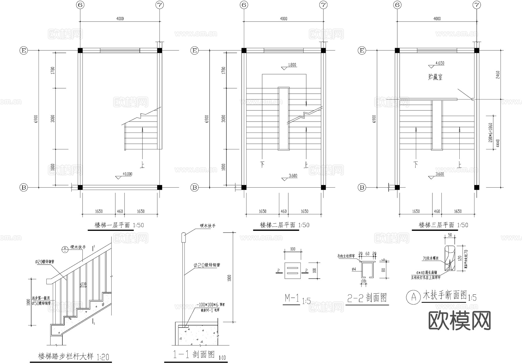 二层办公楼建筑cad施工图