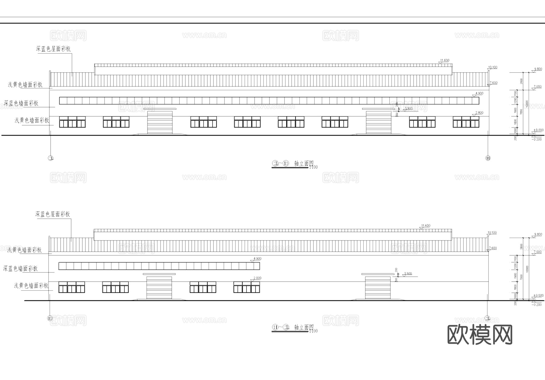 食品仓库仓储工业建筑CAD施工图cad施工图