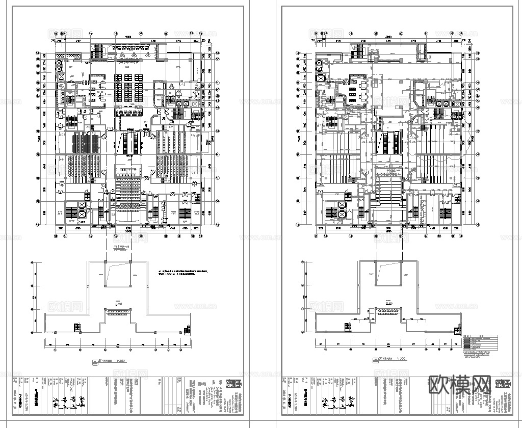 电影院 最新全套施工图设计cad施工图