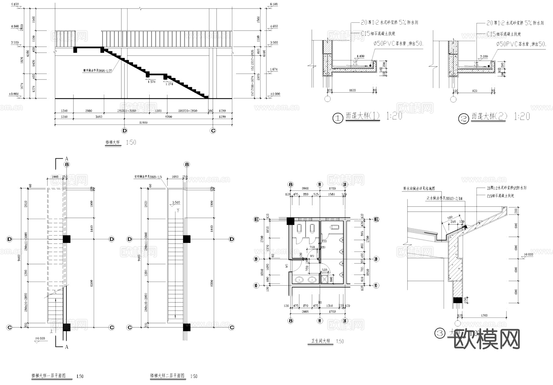 电力公司标准厂房车间工业建筑CAD施工图集cad施工图