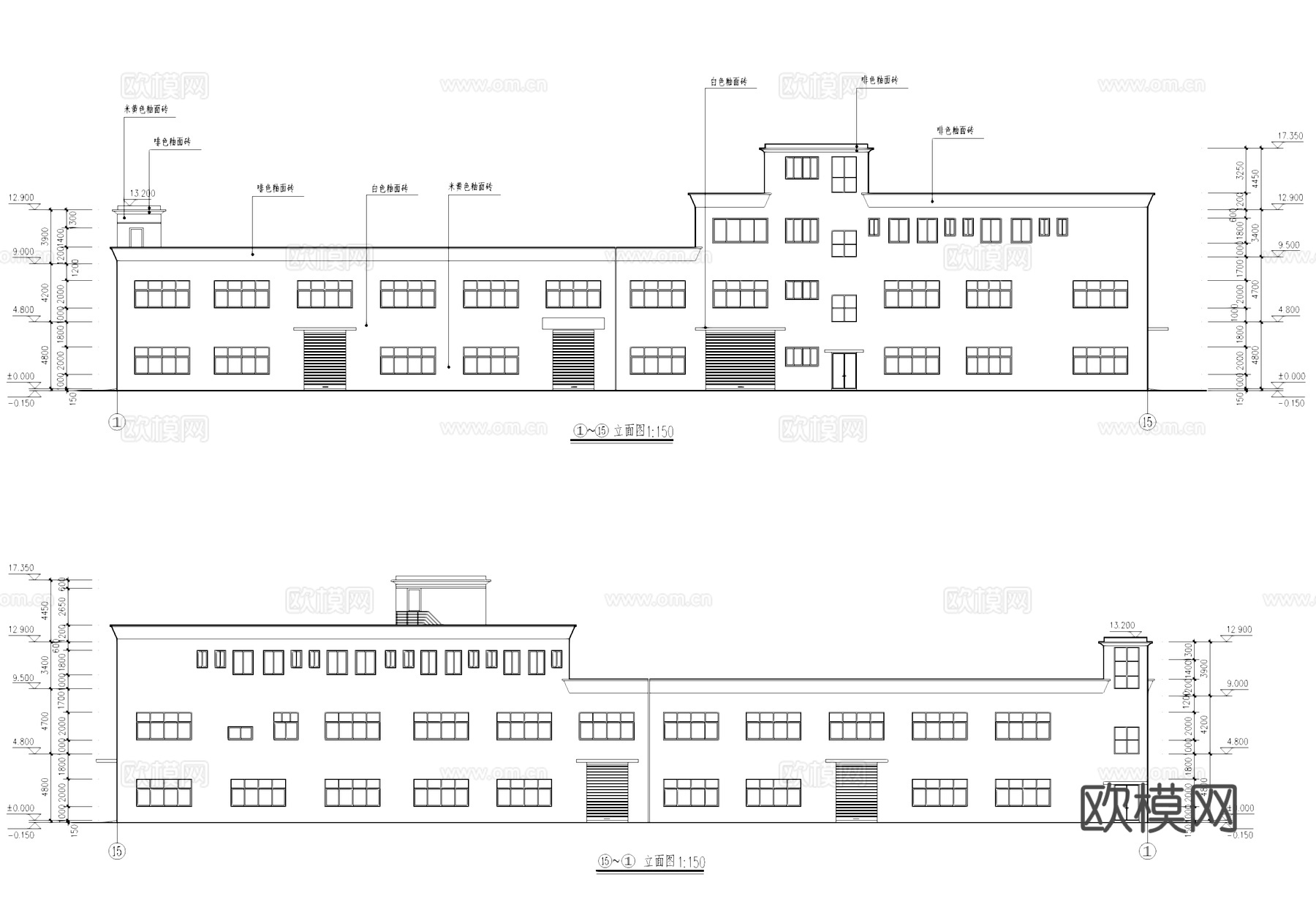 厂房工业建筑及结构CAD施工图cad施工图