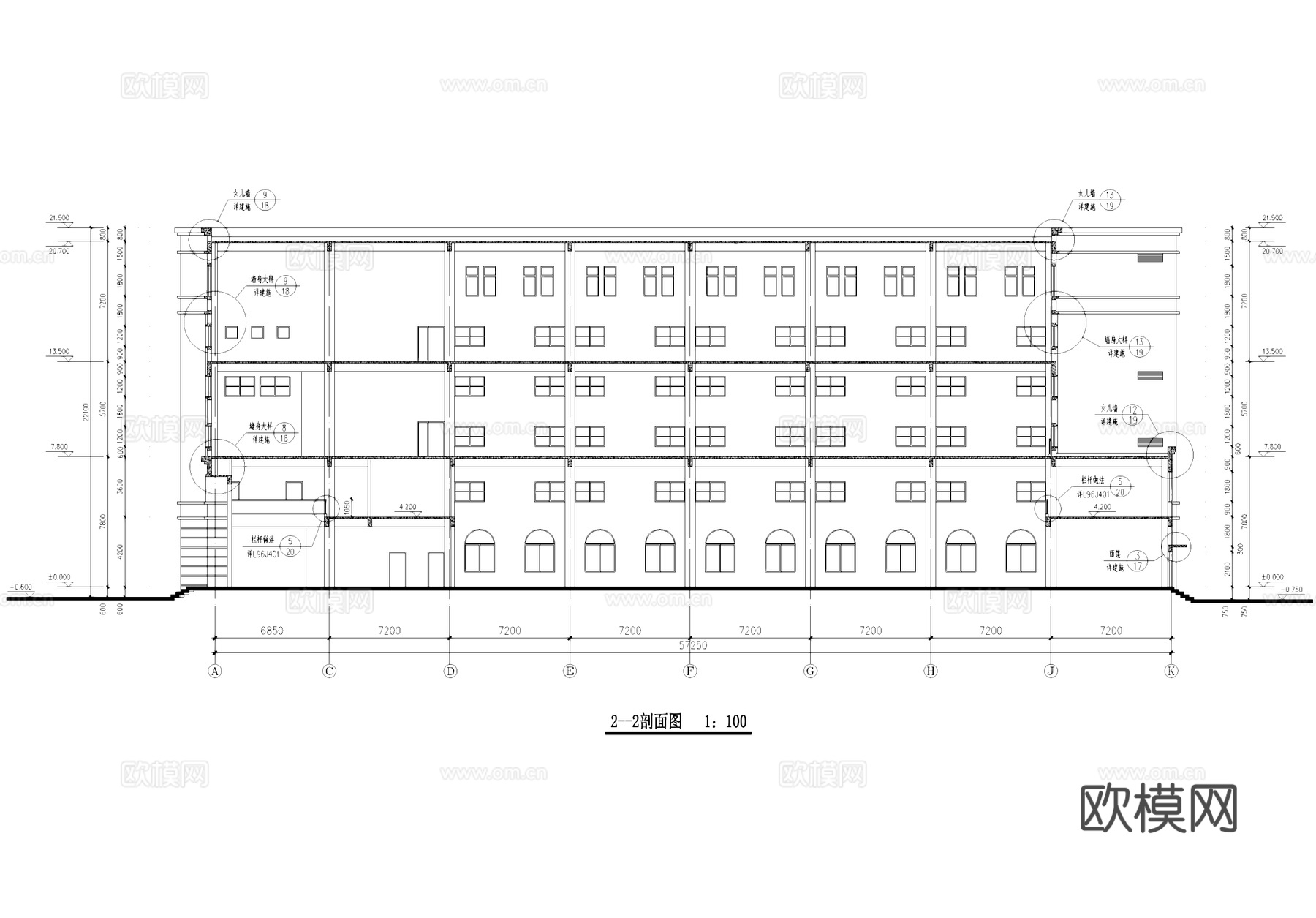 药品工业厂房仓库建筑CAD施工图cad施工图