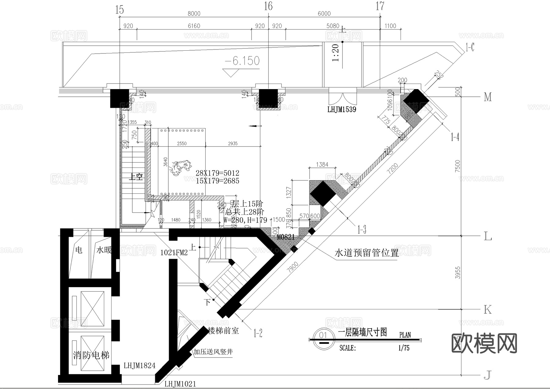 茶馆 二层茶室茶吧会所 平面系统图 茶楼cad施工图