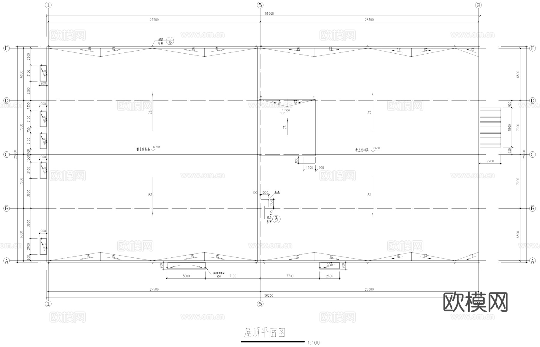 精密模具工厂厂房门卫工业建筑CAD施工图cad施工图