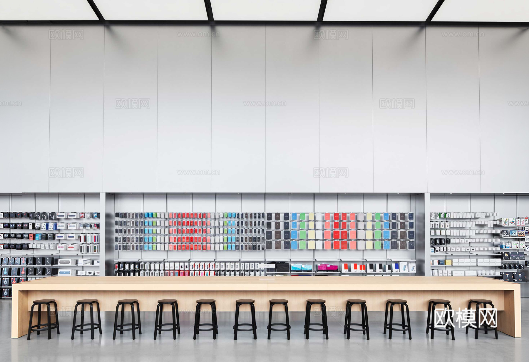 苹果手机专卖店 最新全套施工图设计cad施工图