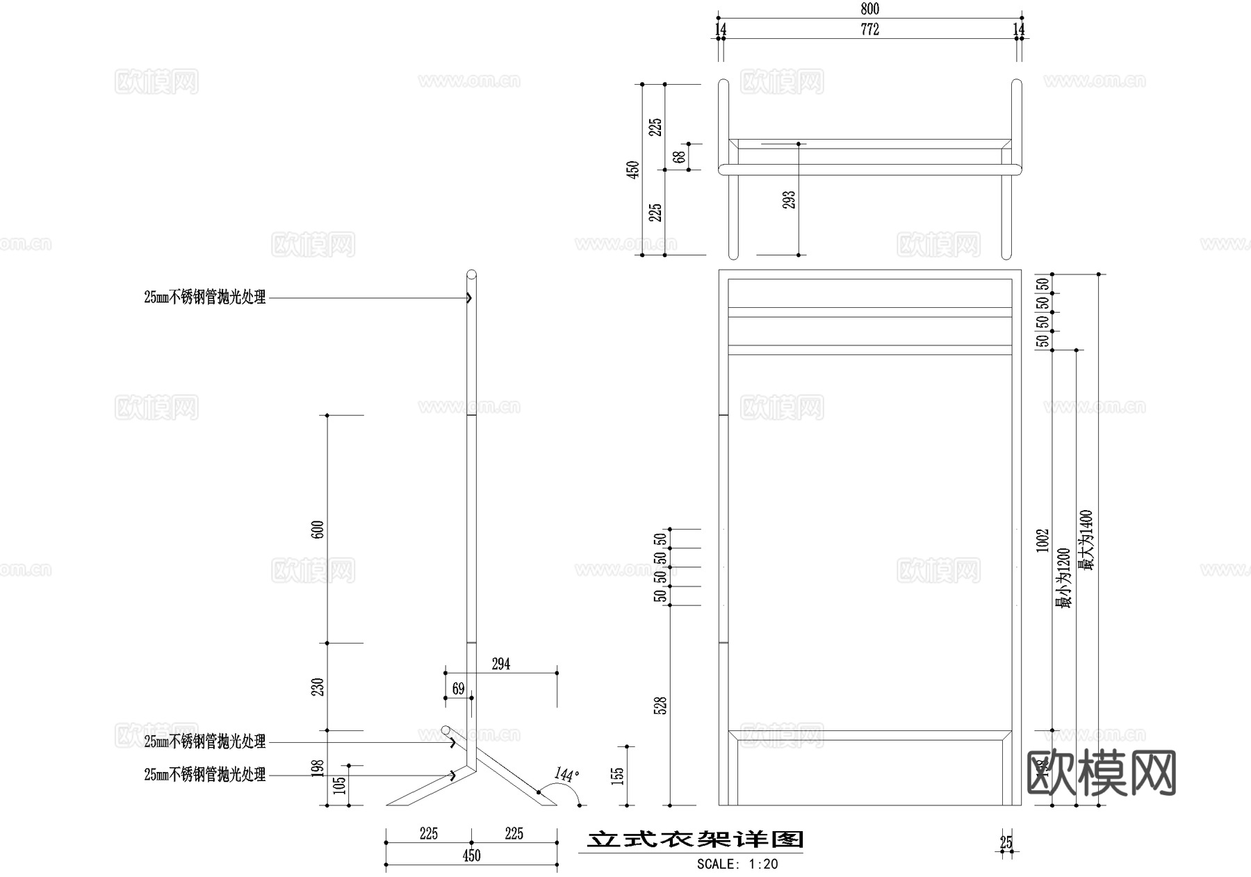 服装店 商铺服饰店cad施工图