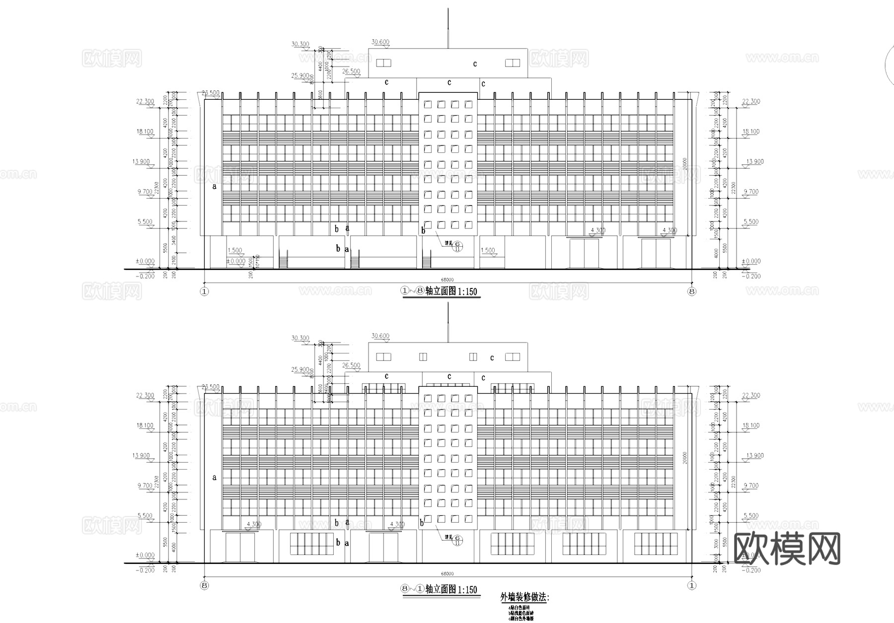 厂房车间大厦工业建筑CAD施工图cad施工图
