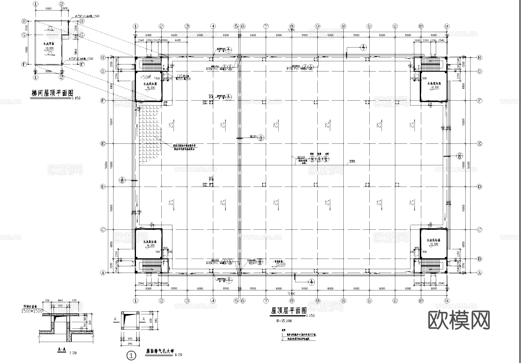 茂扬工业厂房加工车间建筑CAD施工图cad施工图
