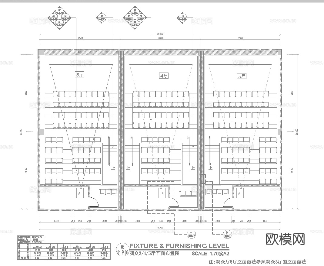 电影院 最新全套施工图设计cad施工图
