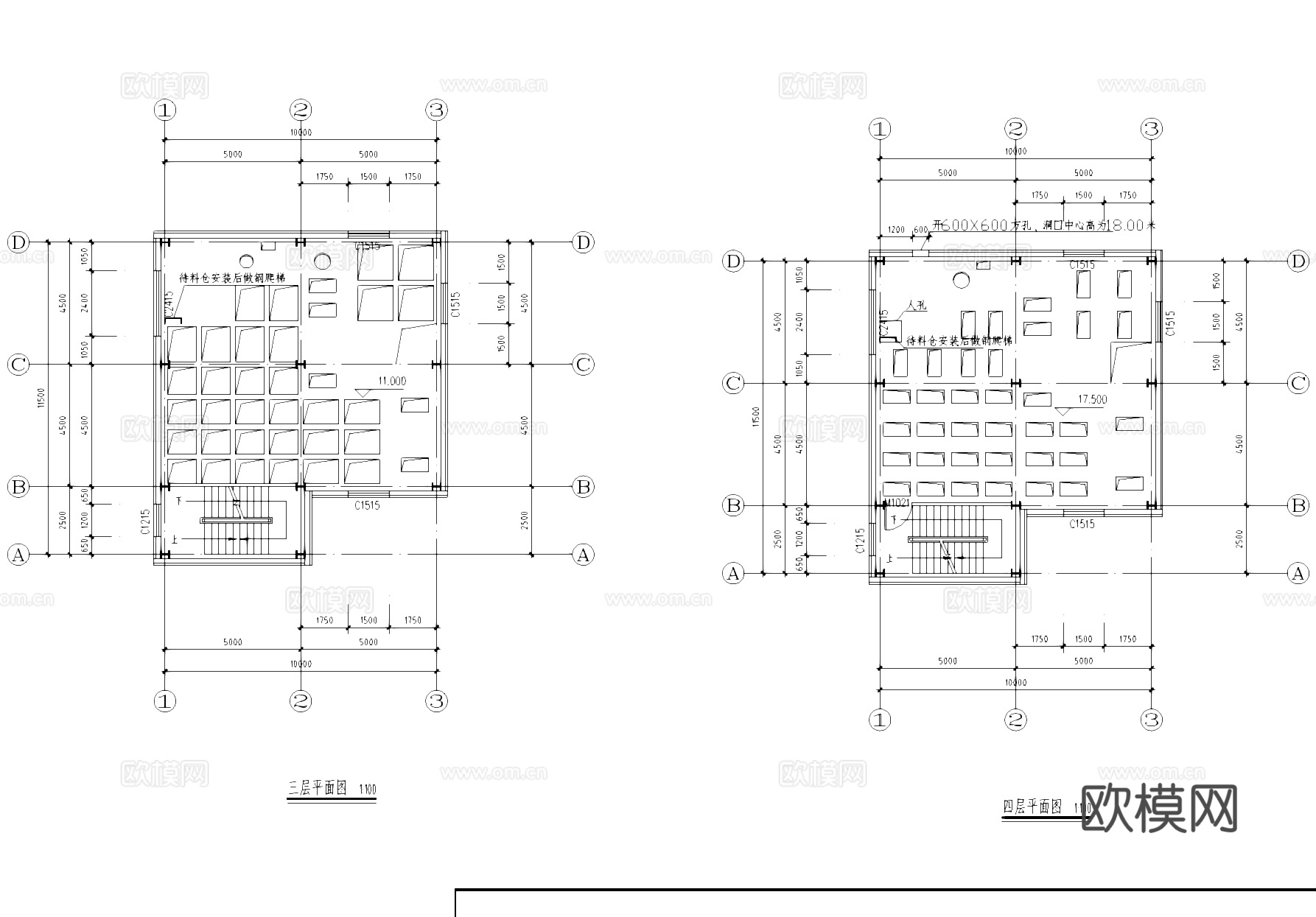 五层钢结构车间大楼工业建筑CAD施工图cad施工图