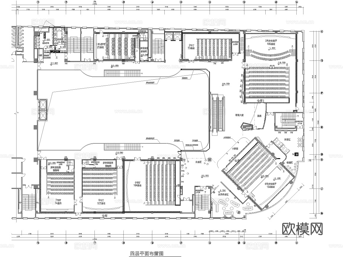 电影院 最新全套施工图设计cad施工图
