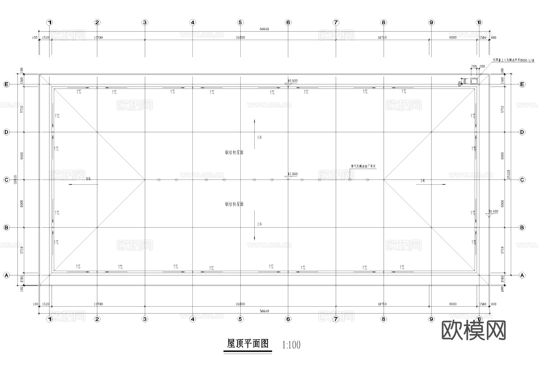 电力公司标准厂房车间工业建筑CAD施工图集cad施工图