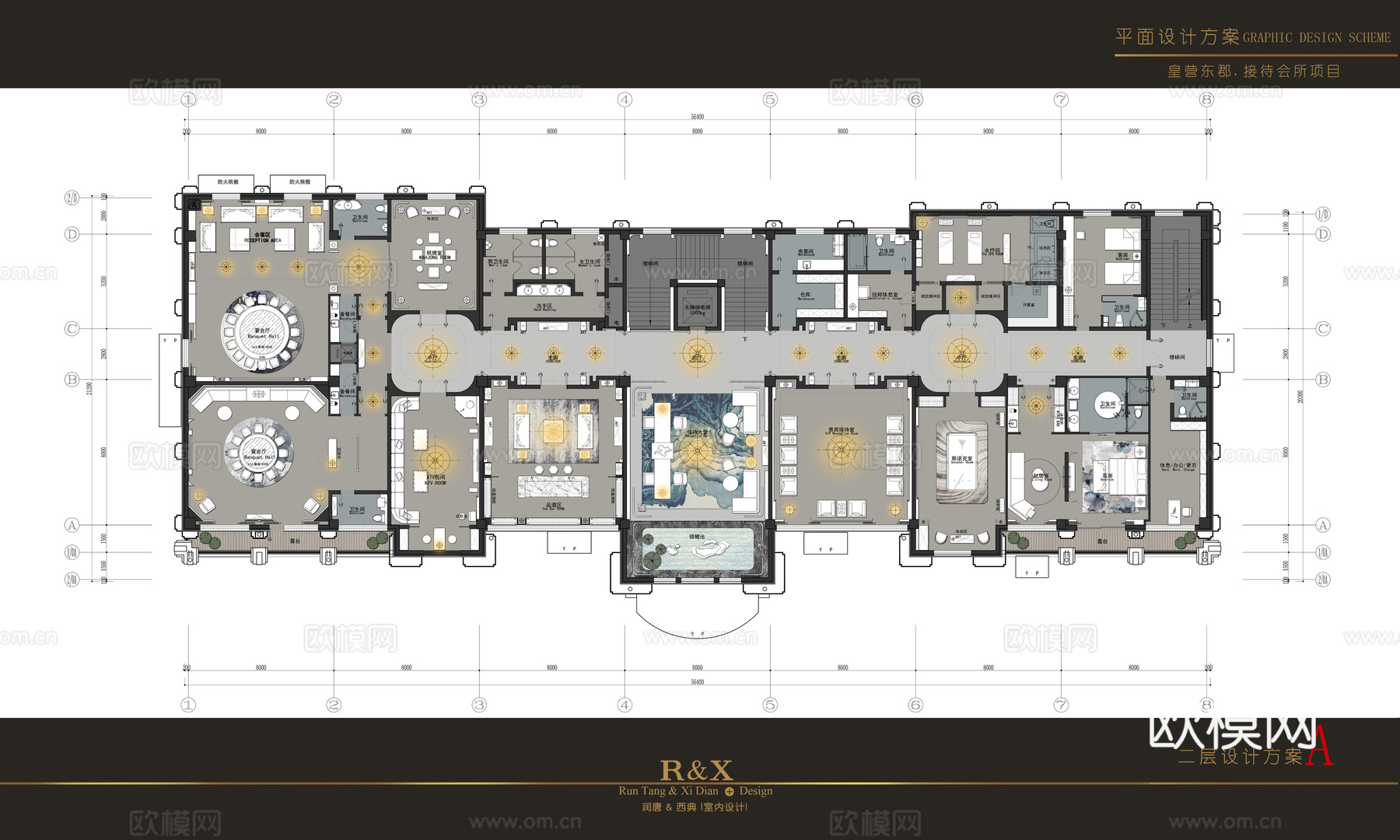 高档会所 最新全套施工图设计cad施工图