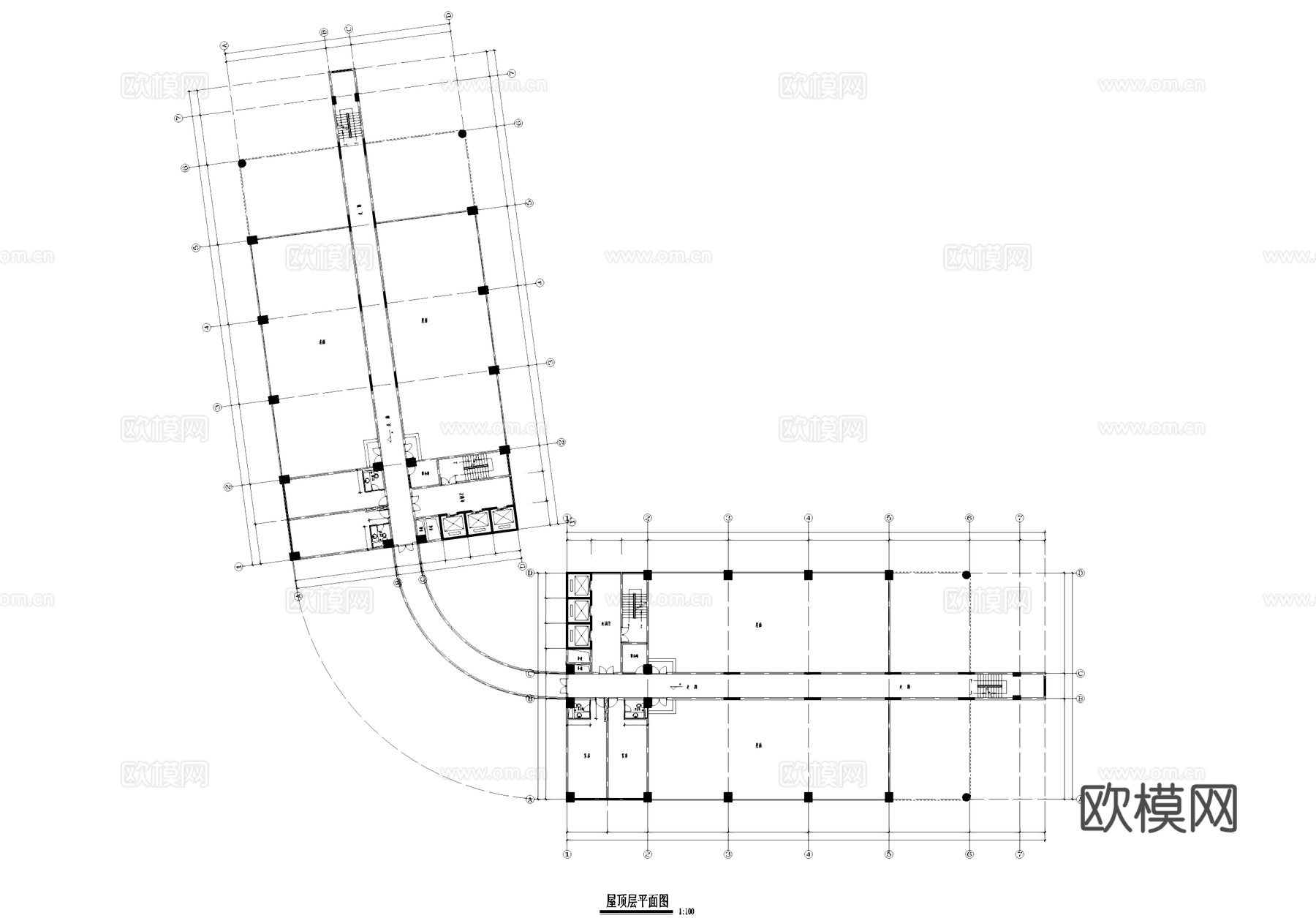 小县城酒楼建筑CAD施工图cad施工图