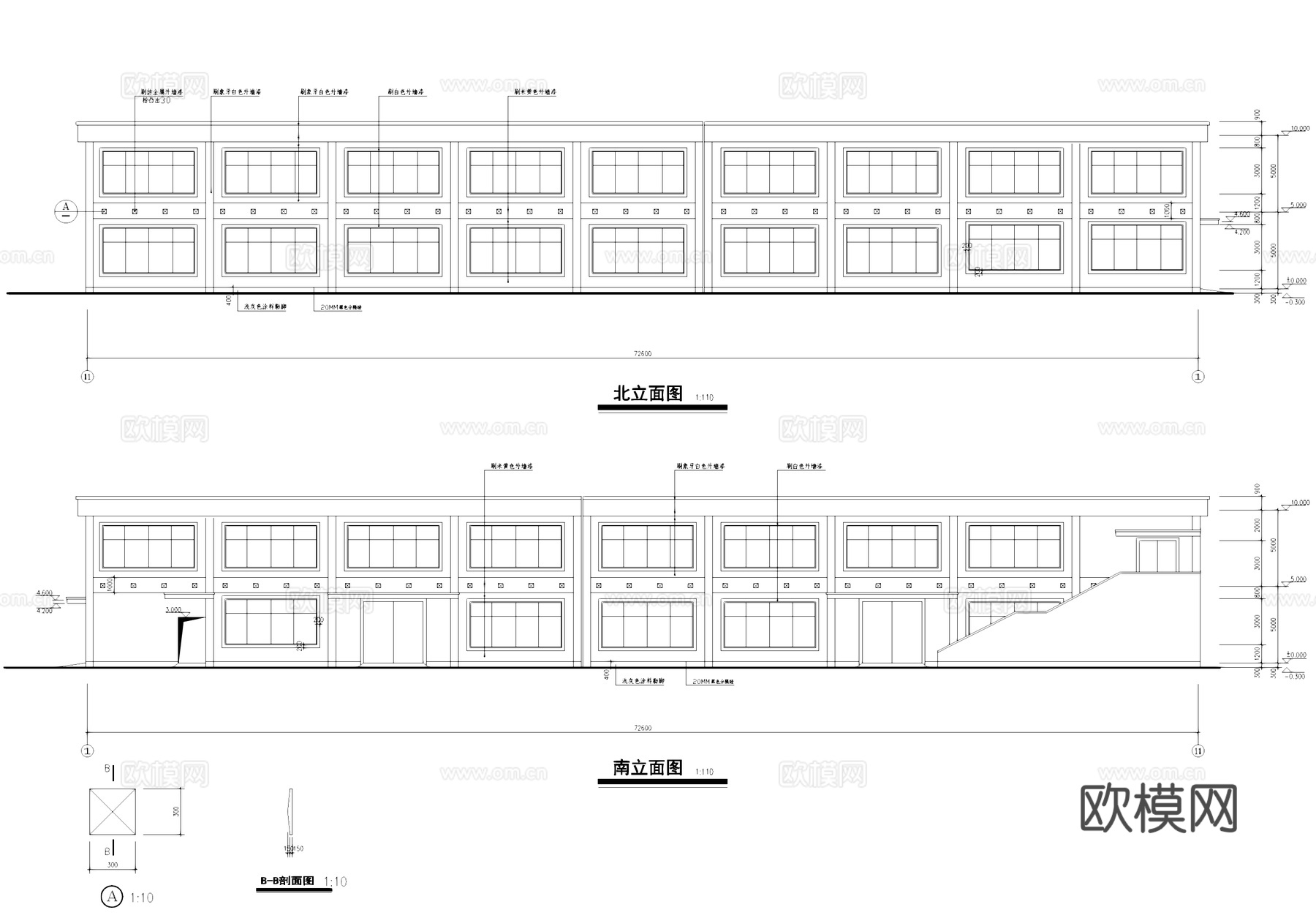 江苏正大玻纤工业厂房车间建筑CAD施工图集cad施工图