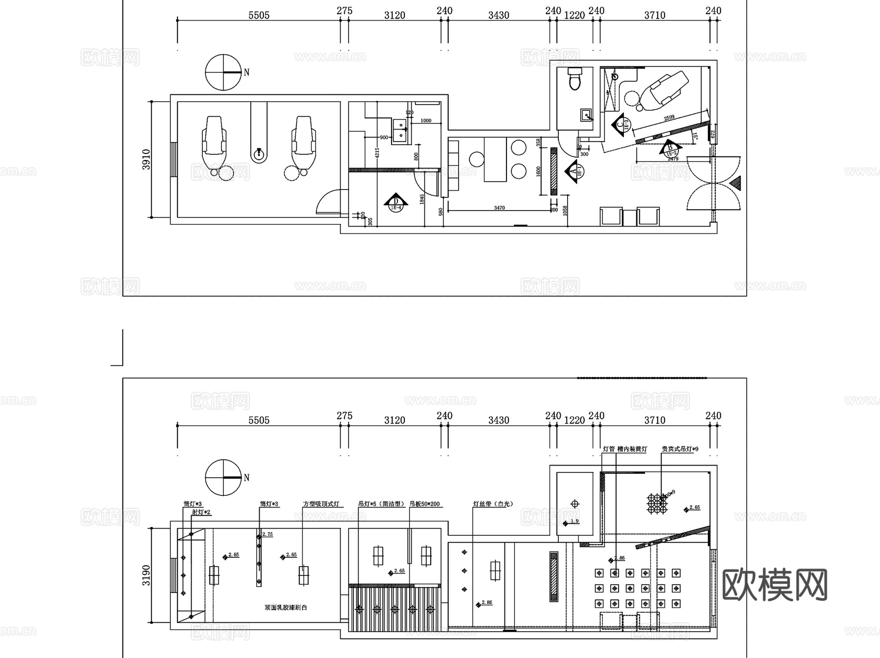 牙科诊所室内装饰CAD施工图集cad施工图