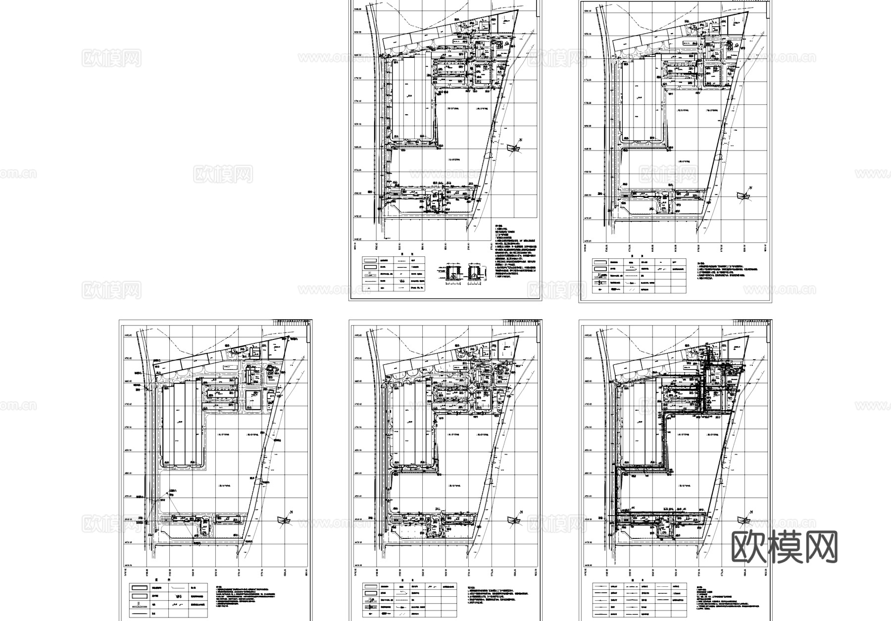 纺织厂工业园区规划平面CAD施工图cad施工图
