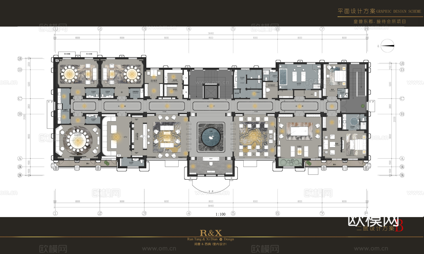 高档会所 最新全套施工图设计cad施工图