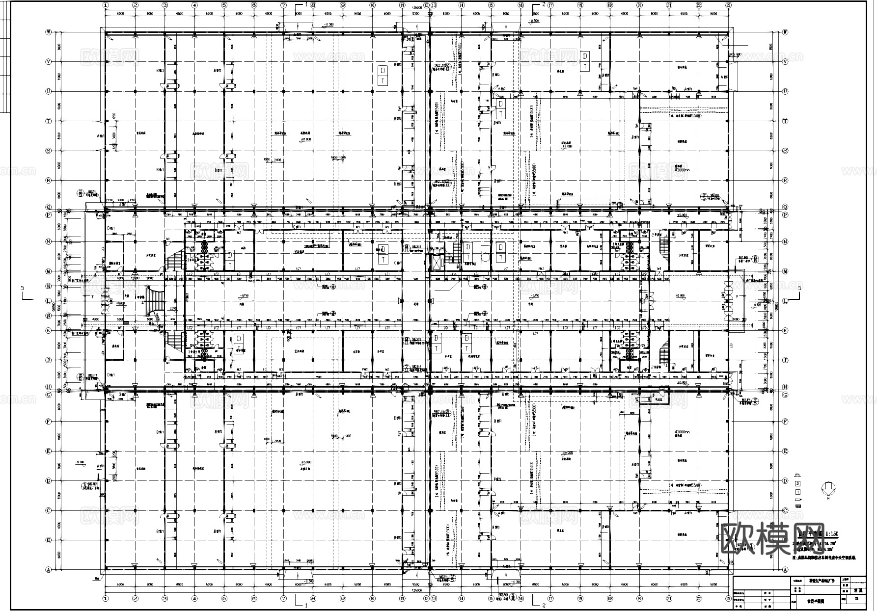 葵涌生产基地厂房工业建筑CAD施工图cad施工图