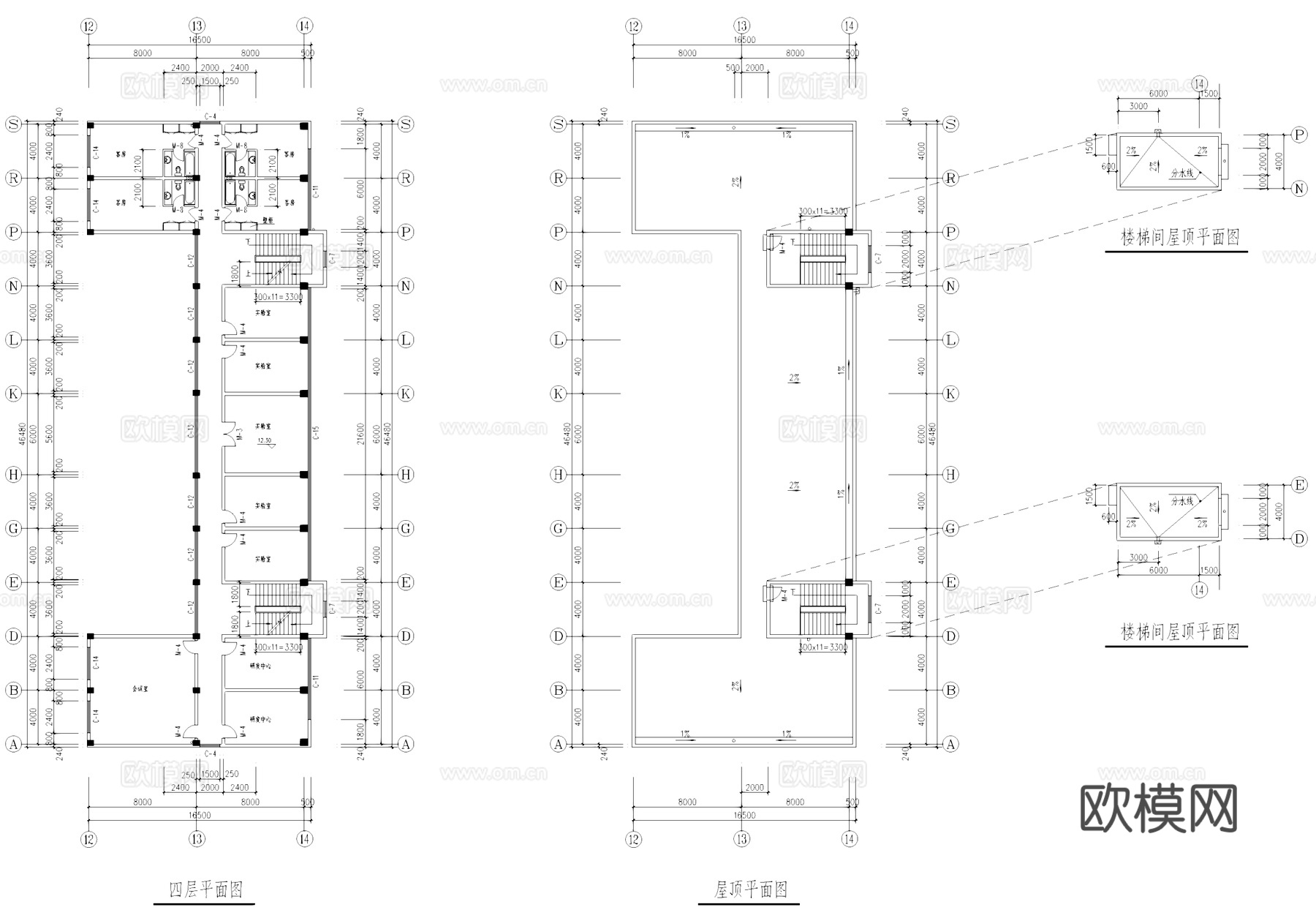 磨工车间厂房工业建筑CAD施工图cad施工图