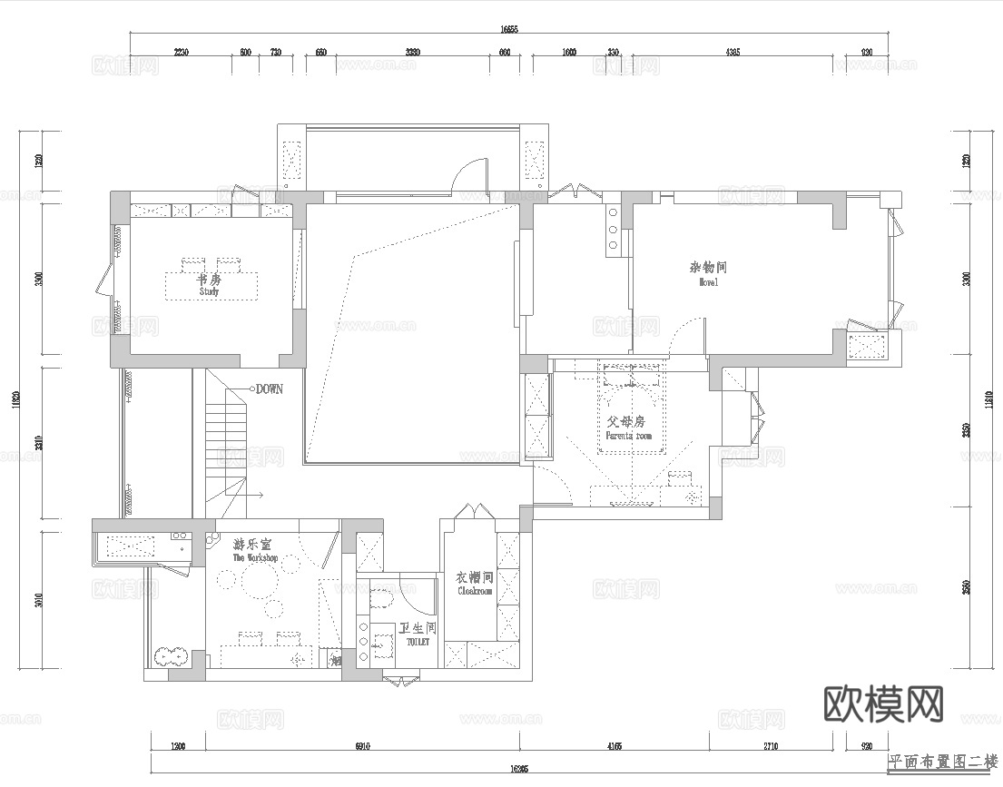 别墅样板间 最新全套施工图设计cad施工图