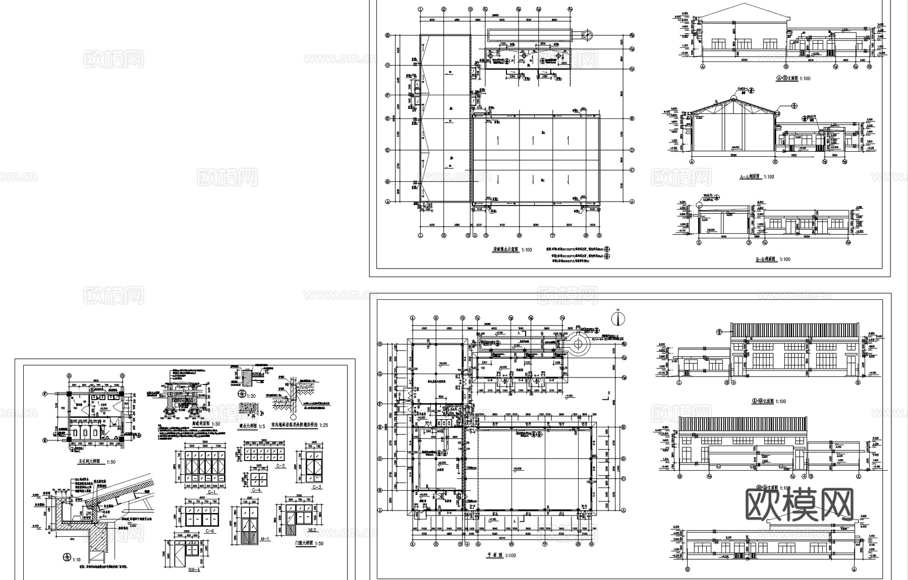锅炉房风机间配电室水泵间设备房工业建筑CAD施工图cad施工图