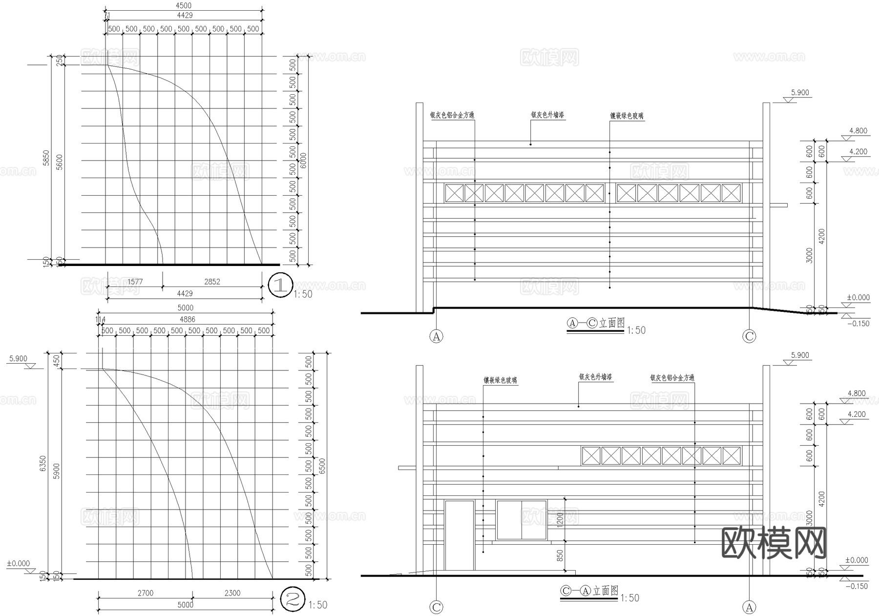 单层公共厕所建筑 卫生间洗手间 报刊管理室cad施工图