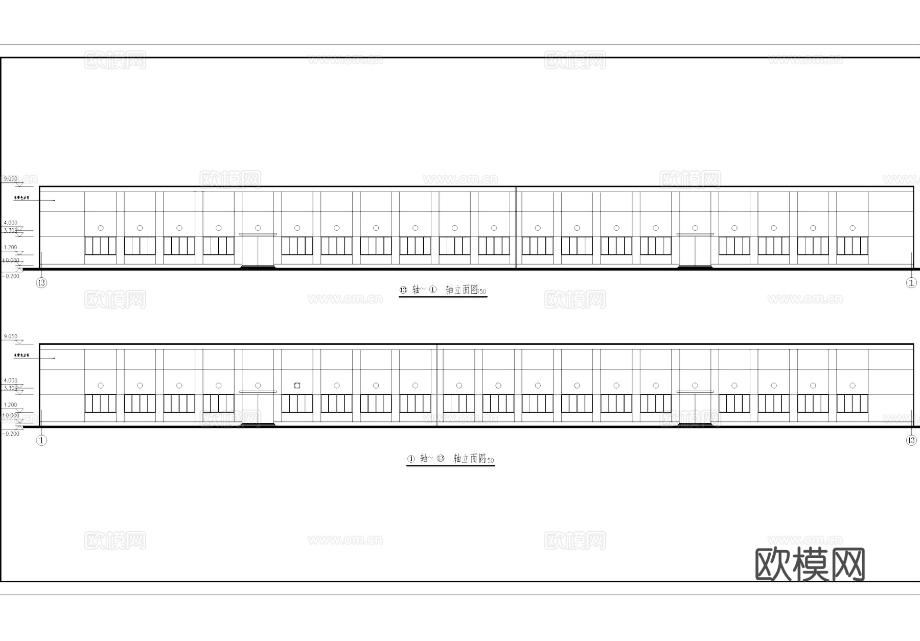 单层纺织厂钢结构车间厂房工业建筑CAD施工图集cad施工图