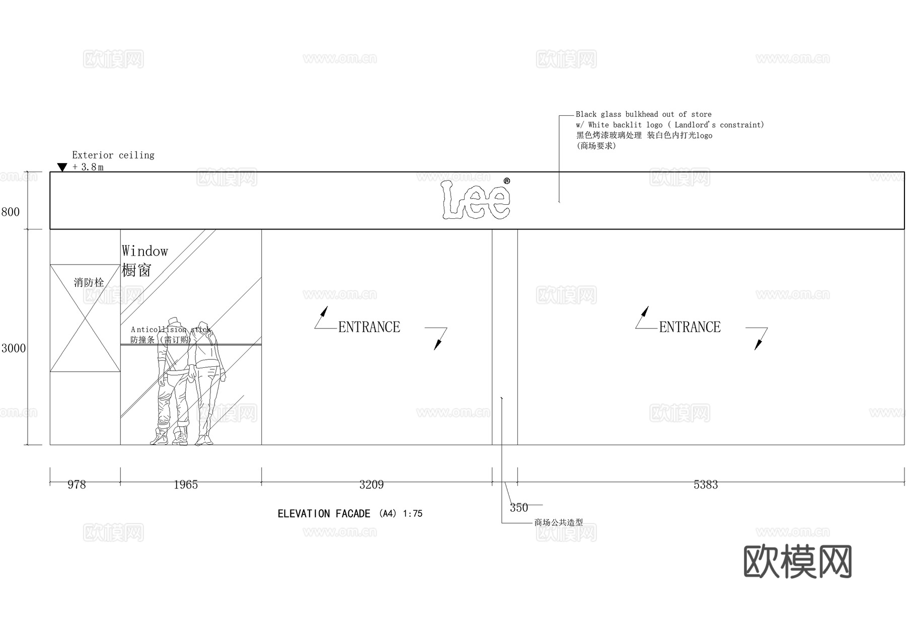 服装店 商场服饰店 专卖店cad施工图