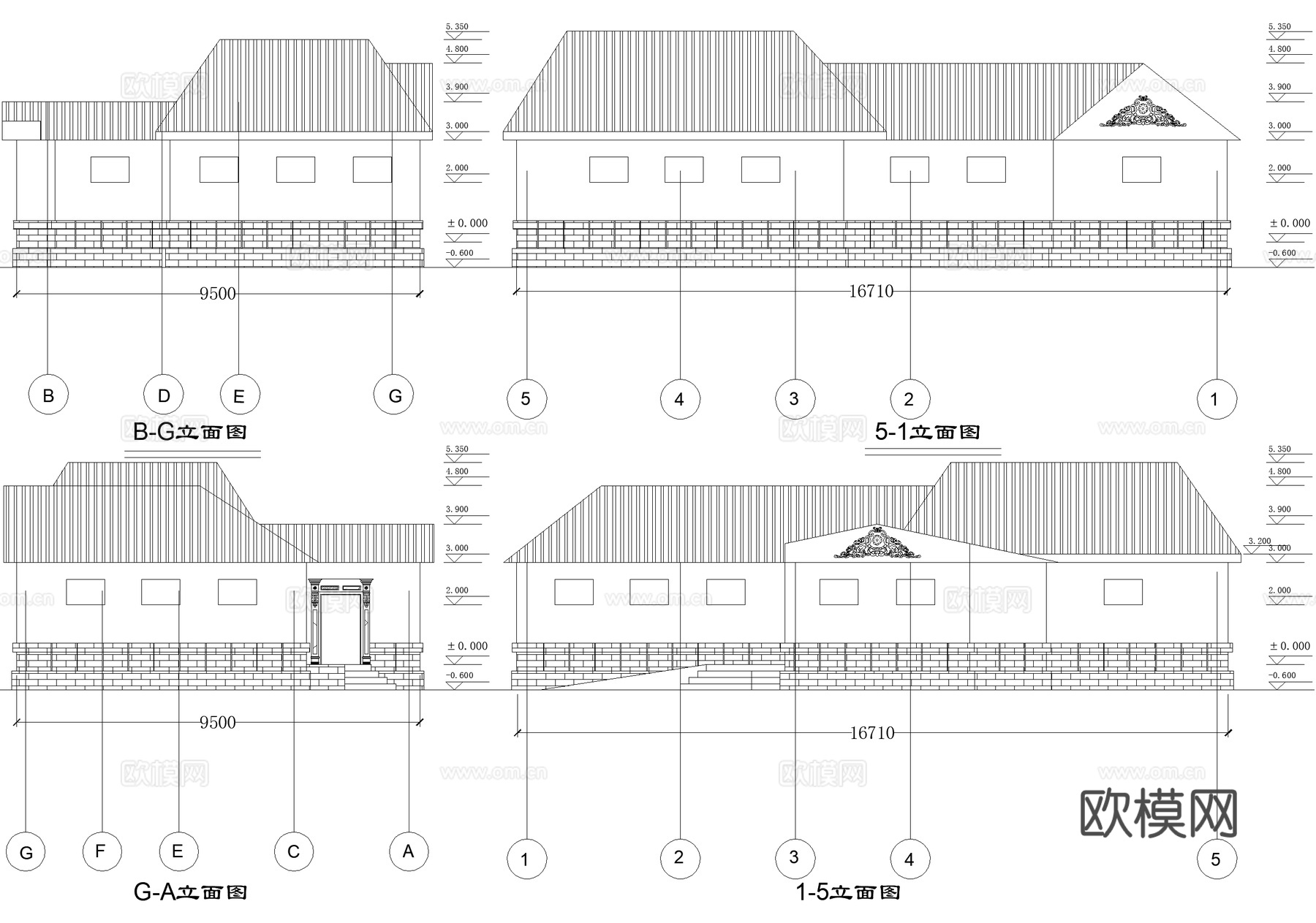 单层公共厕所建筑 卫生间洗手间 管理间工具间cad施工图