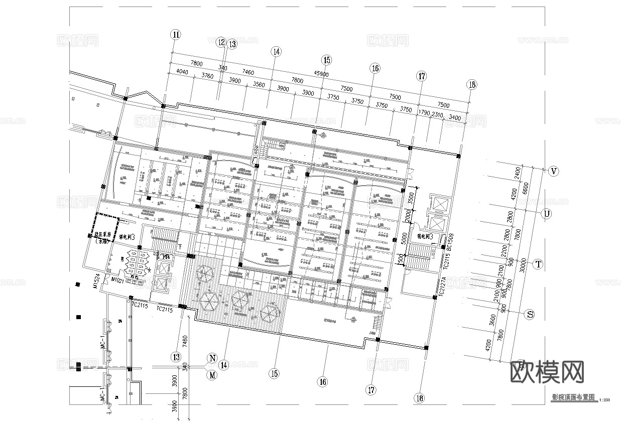电影院 最新全套施工图设计cad施工图