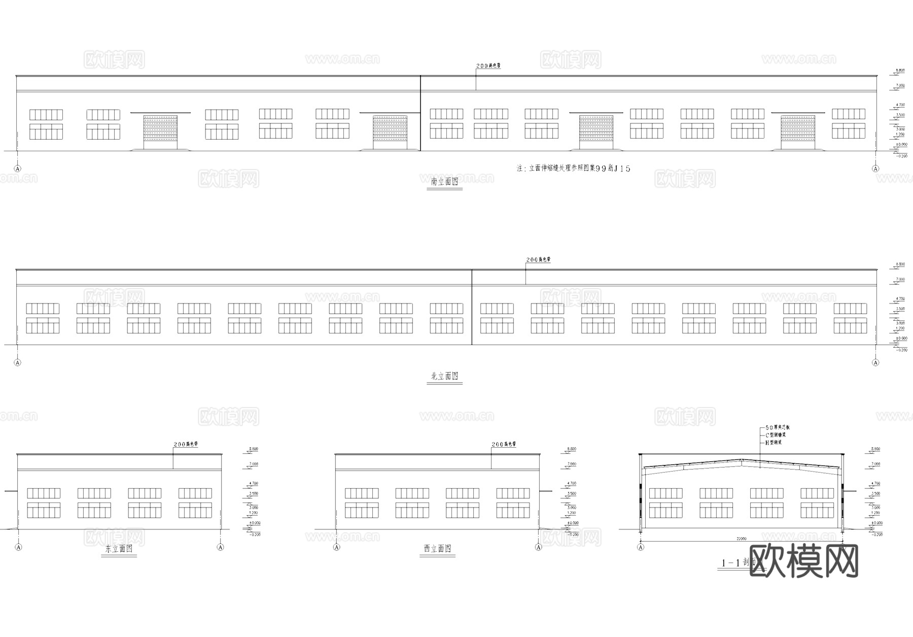 工业厂房办公建筑规划CAD施工图cad施工图
