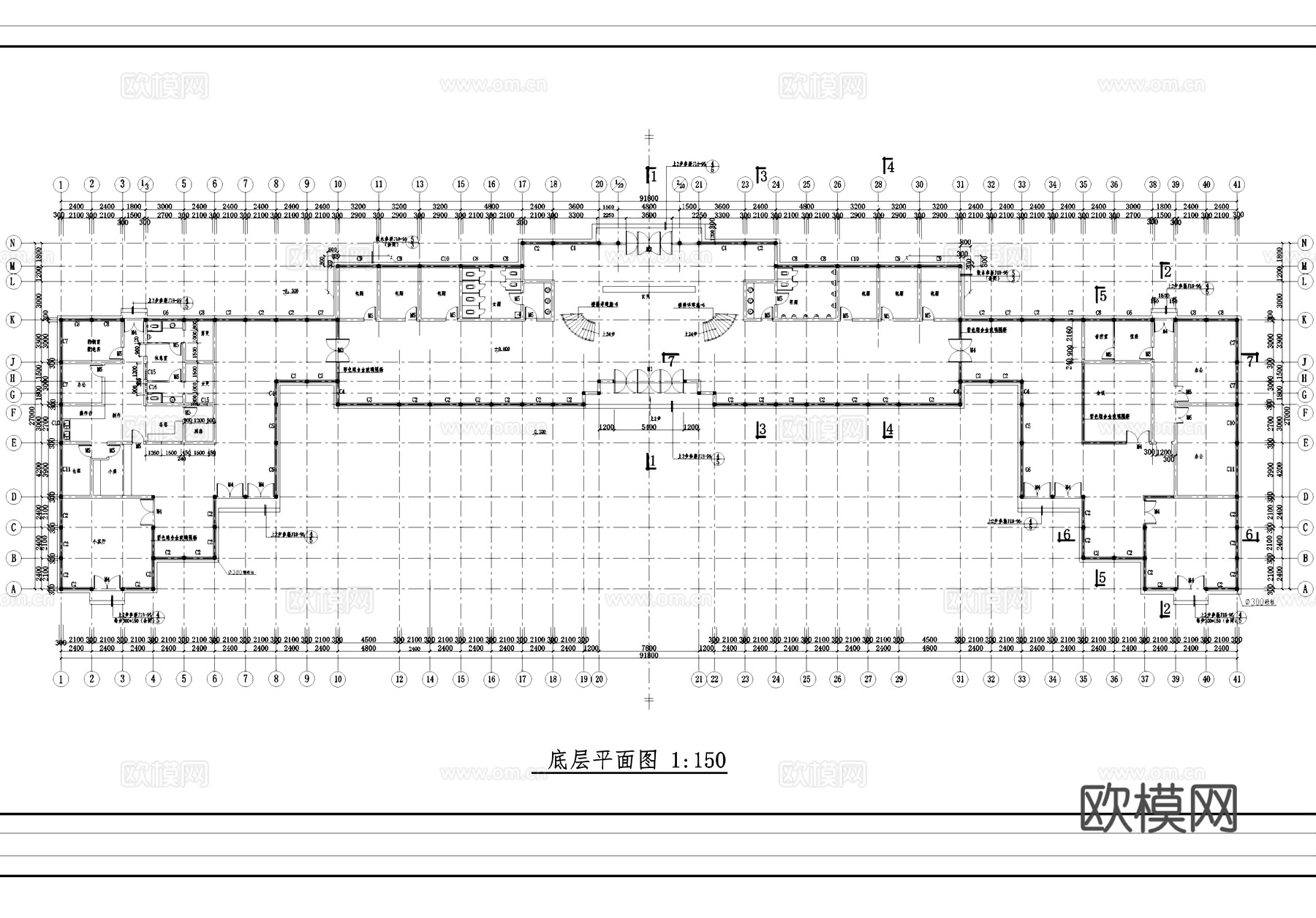 余杭茶馆休闲会所建筑CAD施工图cad施工图