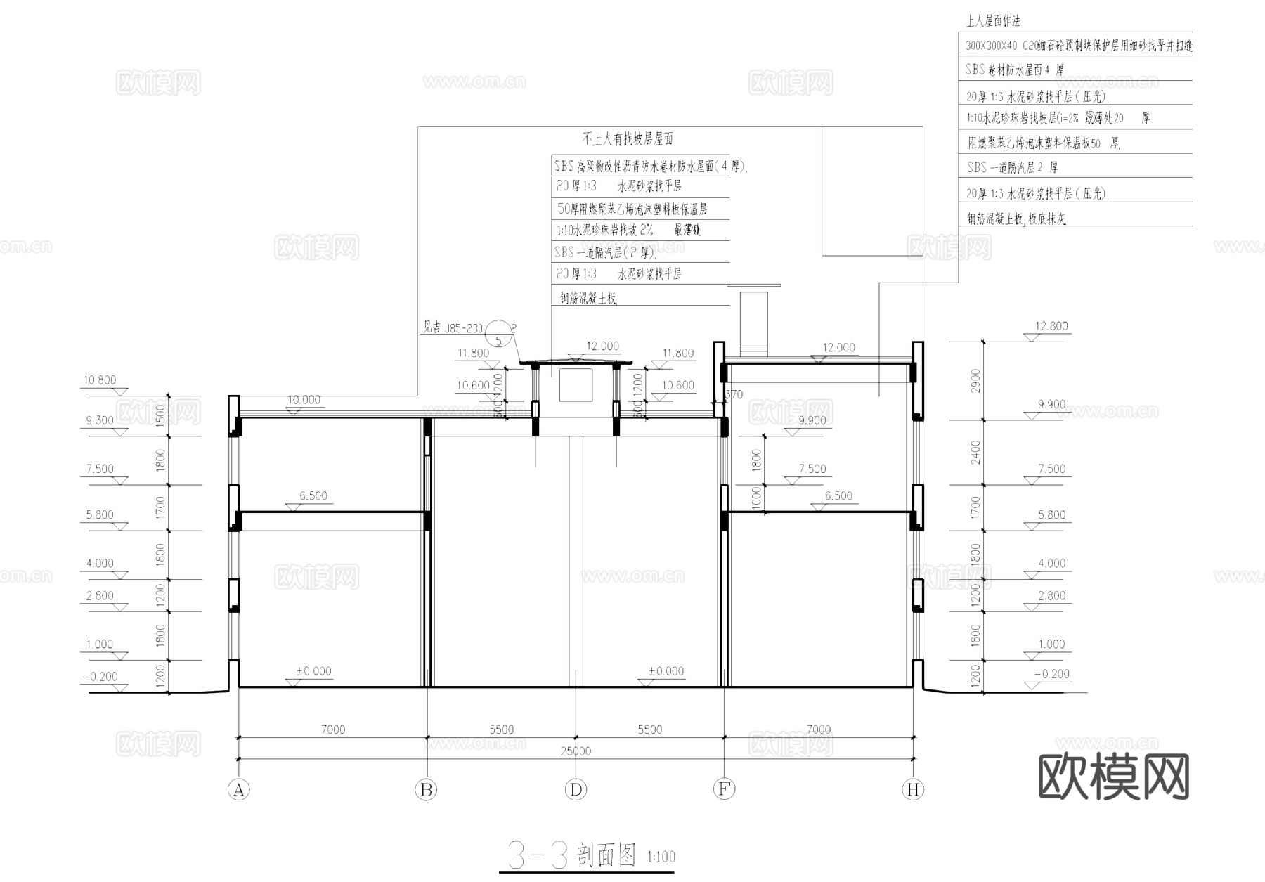 肥料厂车间工业建筑CAD施工图cad施工图
