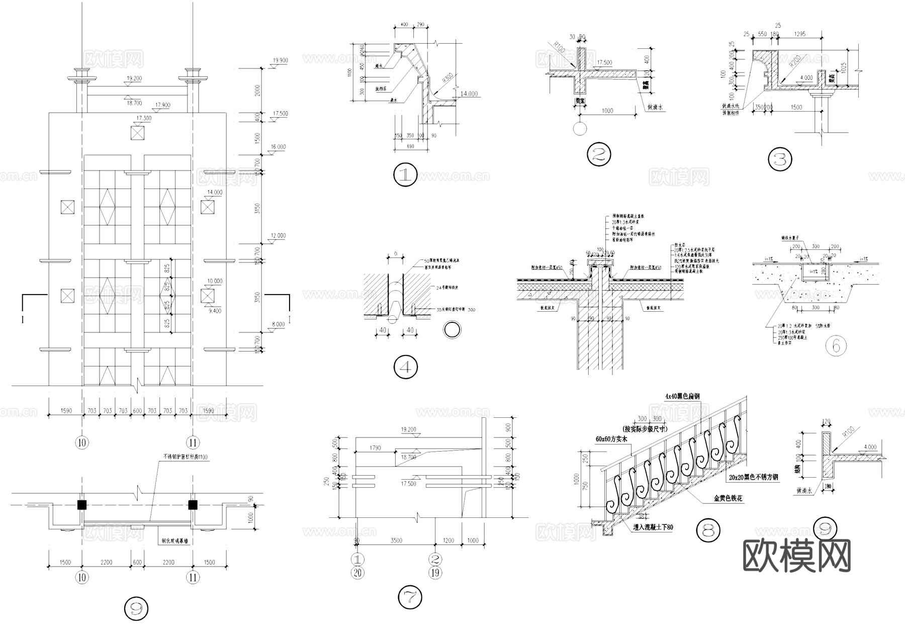 厂房车间工业建筑CAD施工图cad施工图