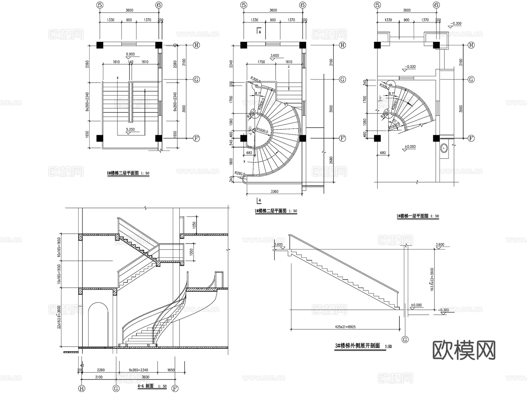 万安秀水山庄欧式别墅建筑CAD施工图cad施工图