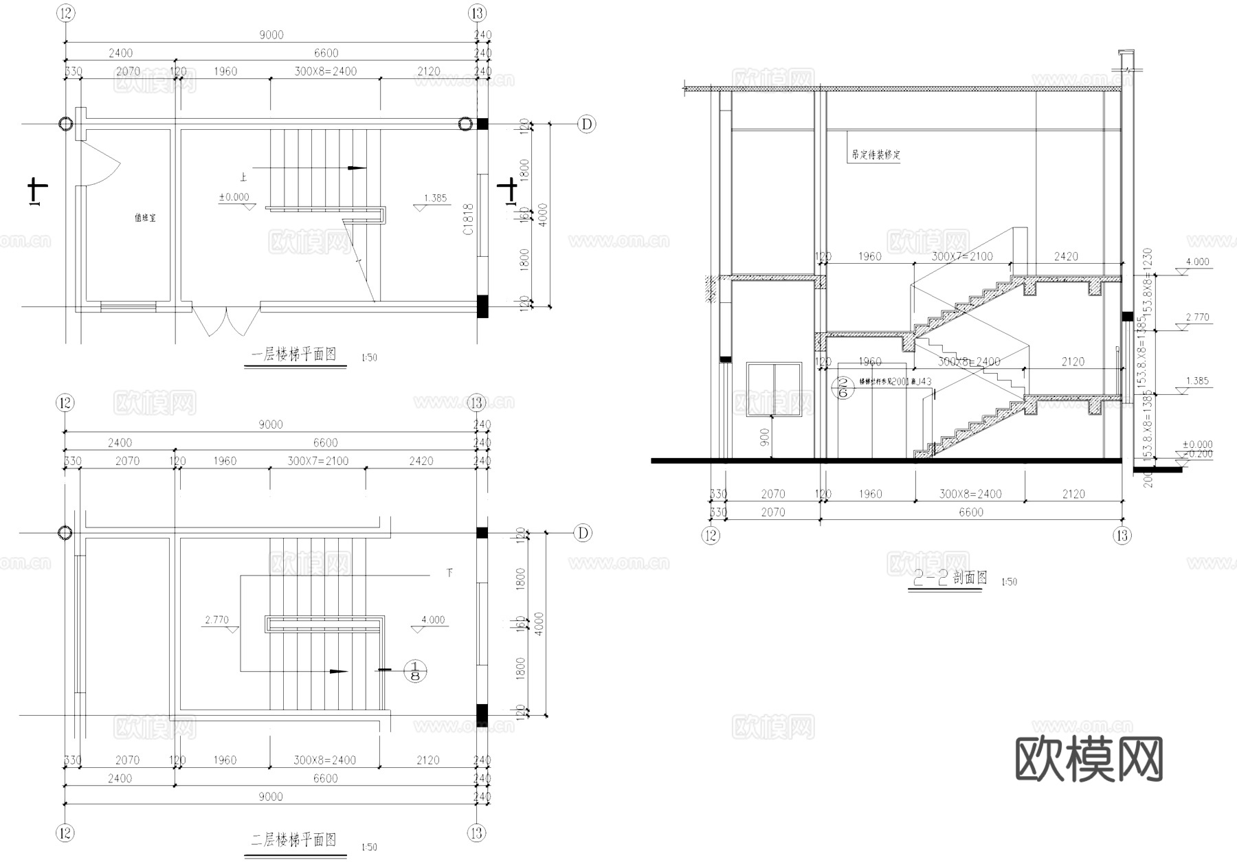 单层纺织厂钢结构车间厂房工业建筑CAD施工图集cad施工图
