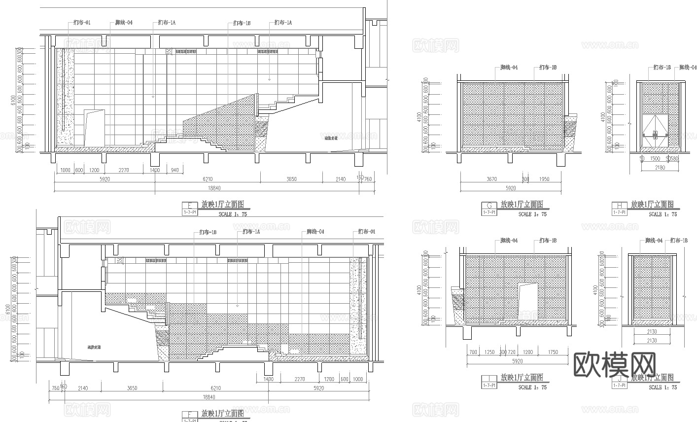 电影院 最新全套施工图设计cad施工图