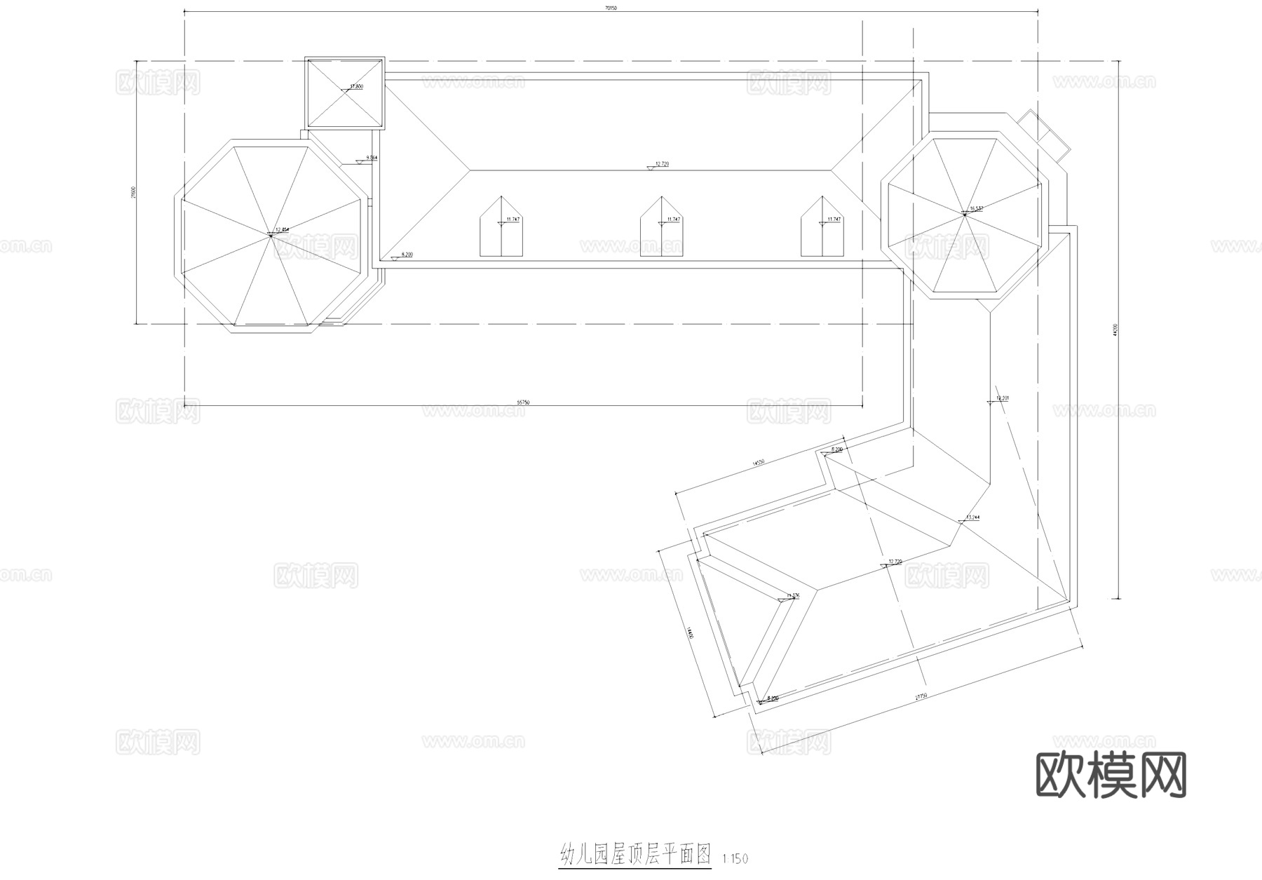 徐州国际学校幼儿园建筑CAD施工图集cad施工图