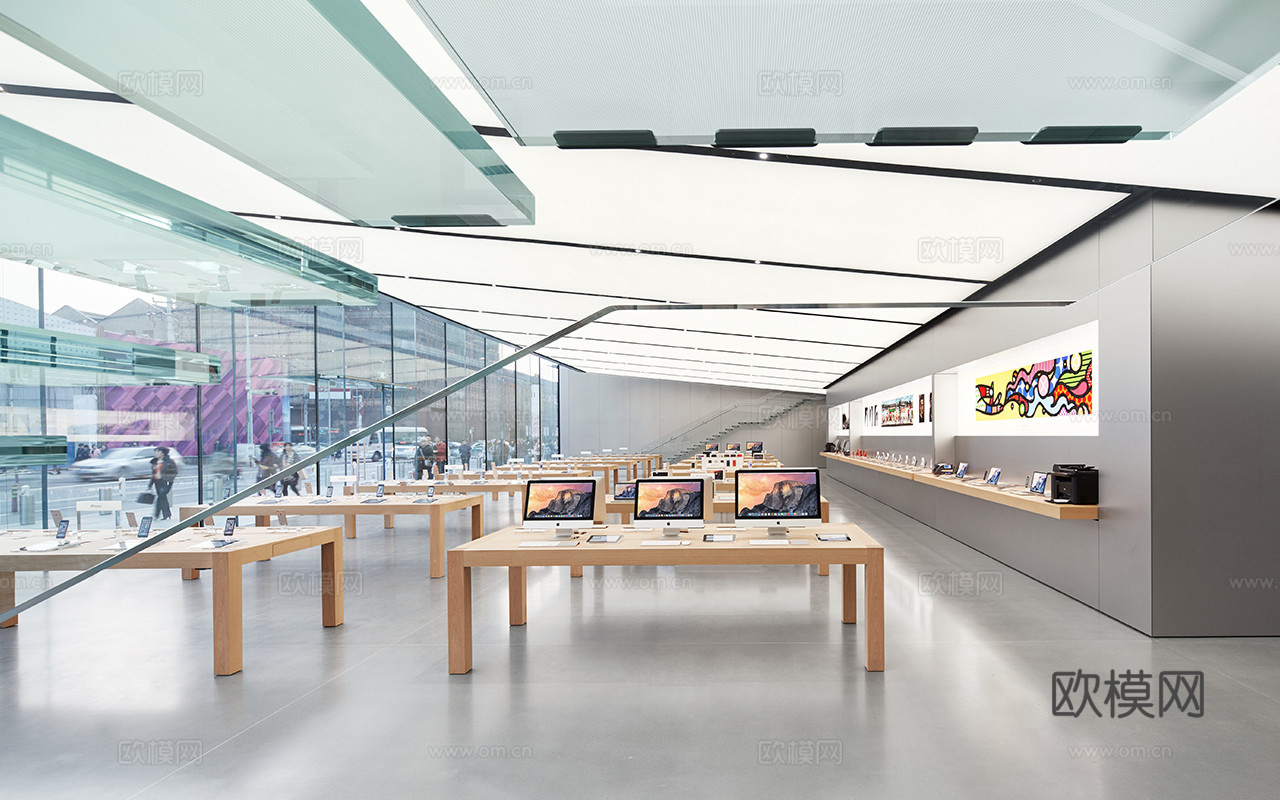 苹果手机专卖店 最新全套施工图设计cad施工图