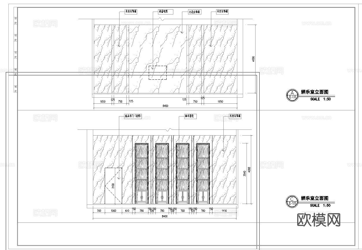 高档会所 最新全套施工图设计cad施工图