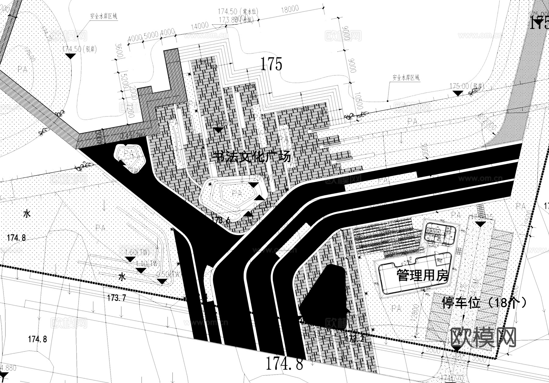 永州道县绍基公园景观平面CAD施工图cad施工图