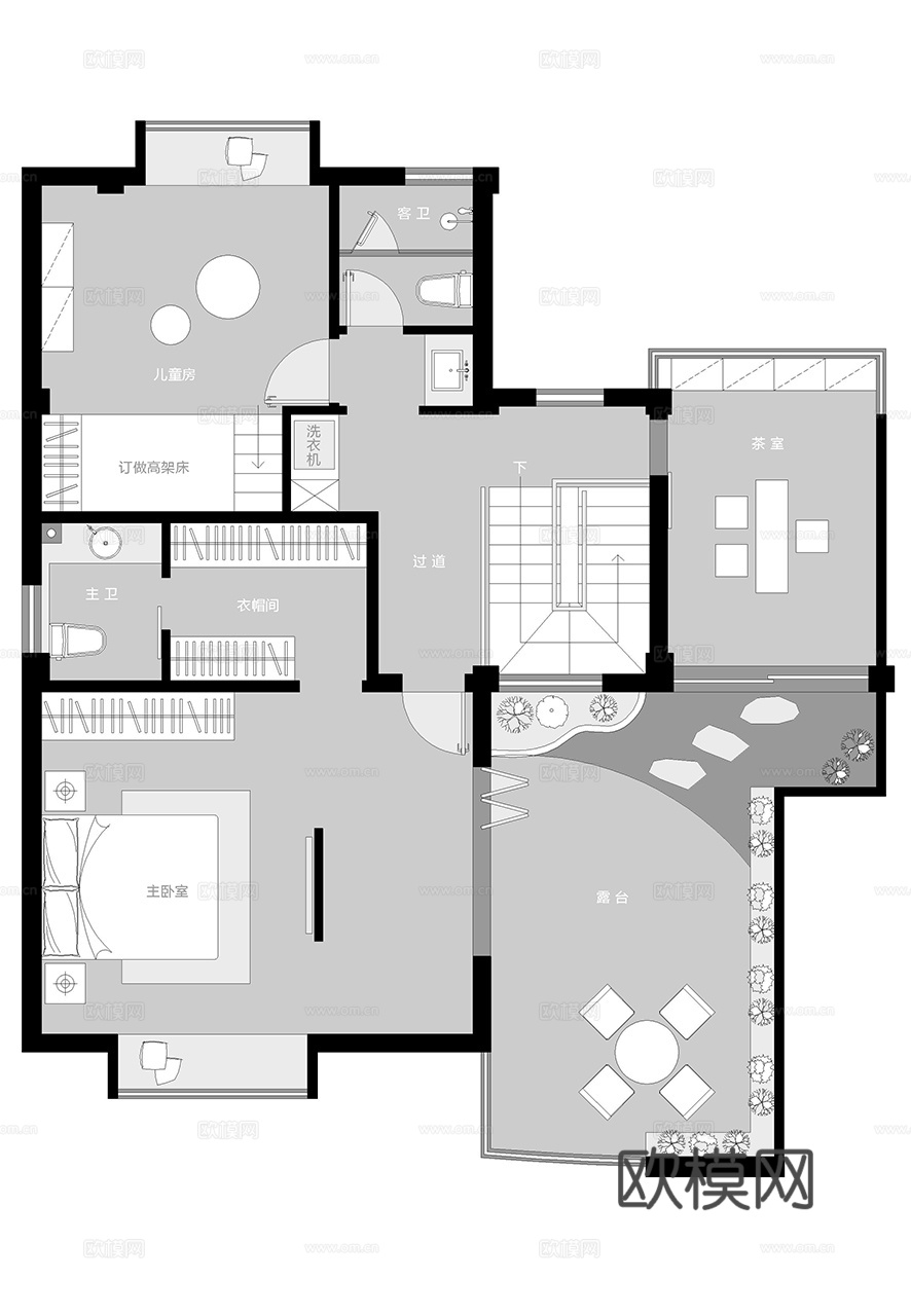 别墅样板间  最新全套施工图设计cad施工图