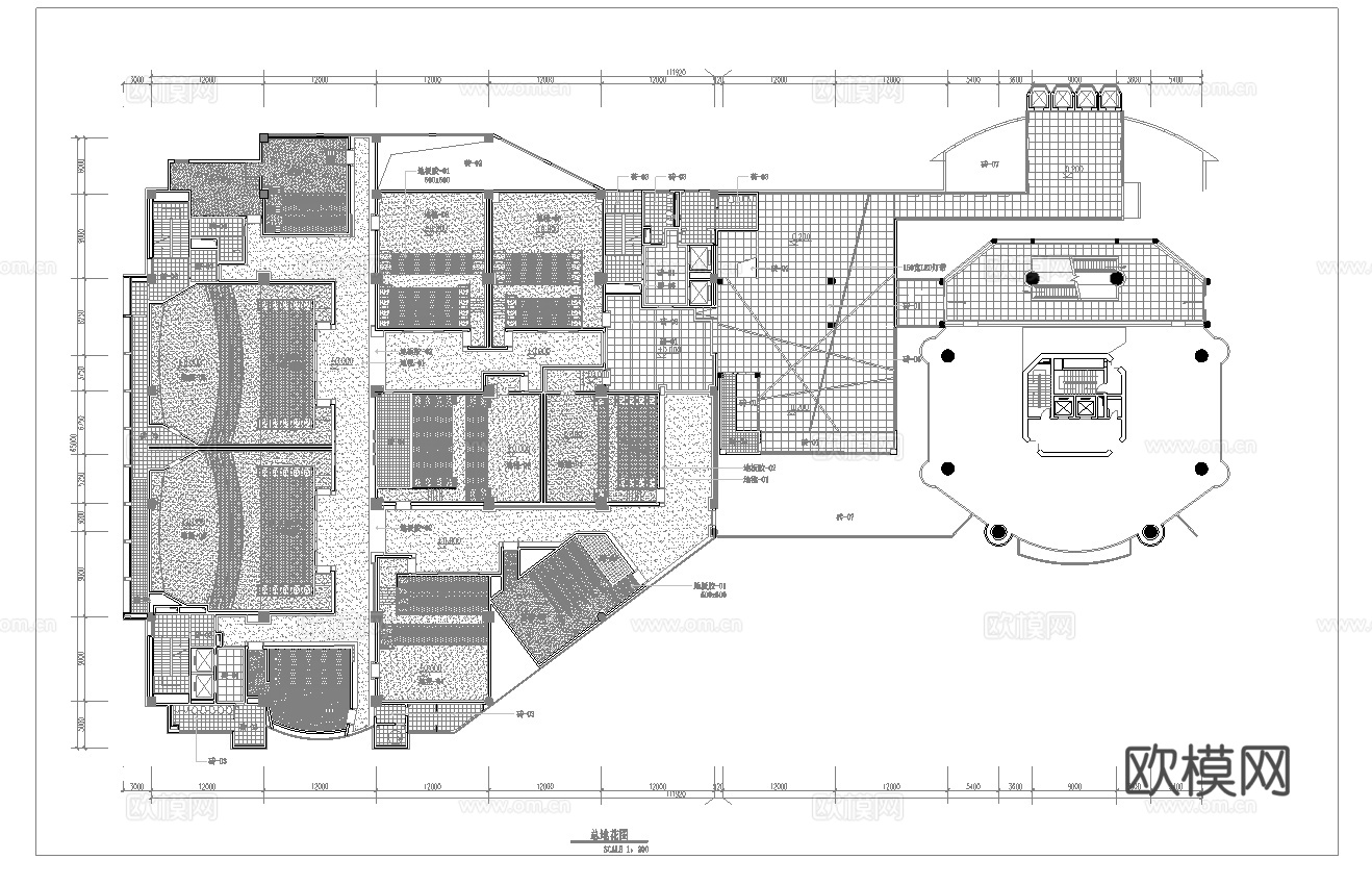 电影院 最新全套施工图设计cad施工图