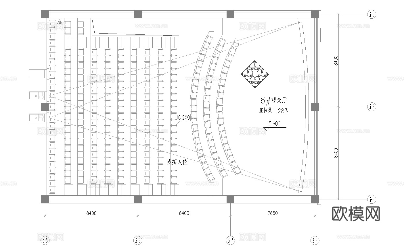 电影院 最新全套施工图设计cad施工图