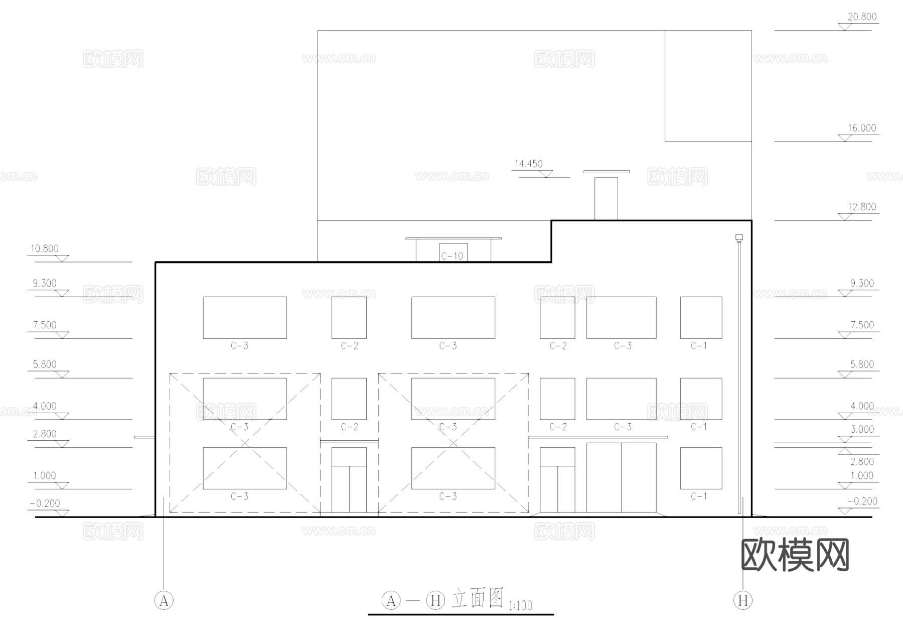 肥料厂车间工业建筑CAD施工图cad施工图